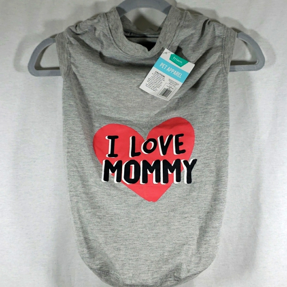 Frisco "I Love Mommy" Dog  T-Shirt, X-Large, Gray